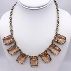 J. Crew Peach Jeweled Necklace